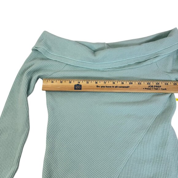 Free People x Intimately Mint Green Off Shoulder Ribbed Bodysuit Size M NWT - Picture 8 of 9